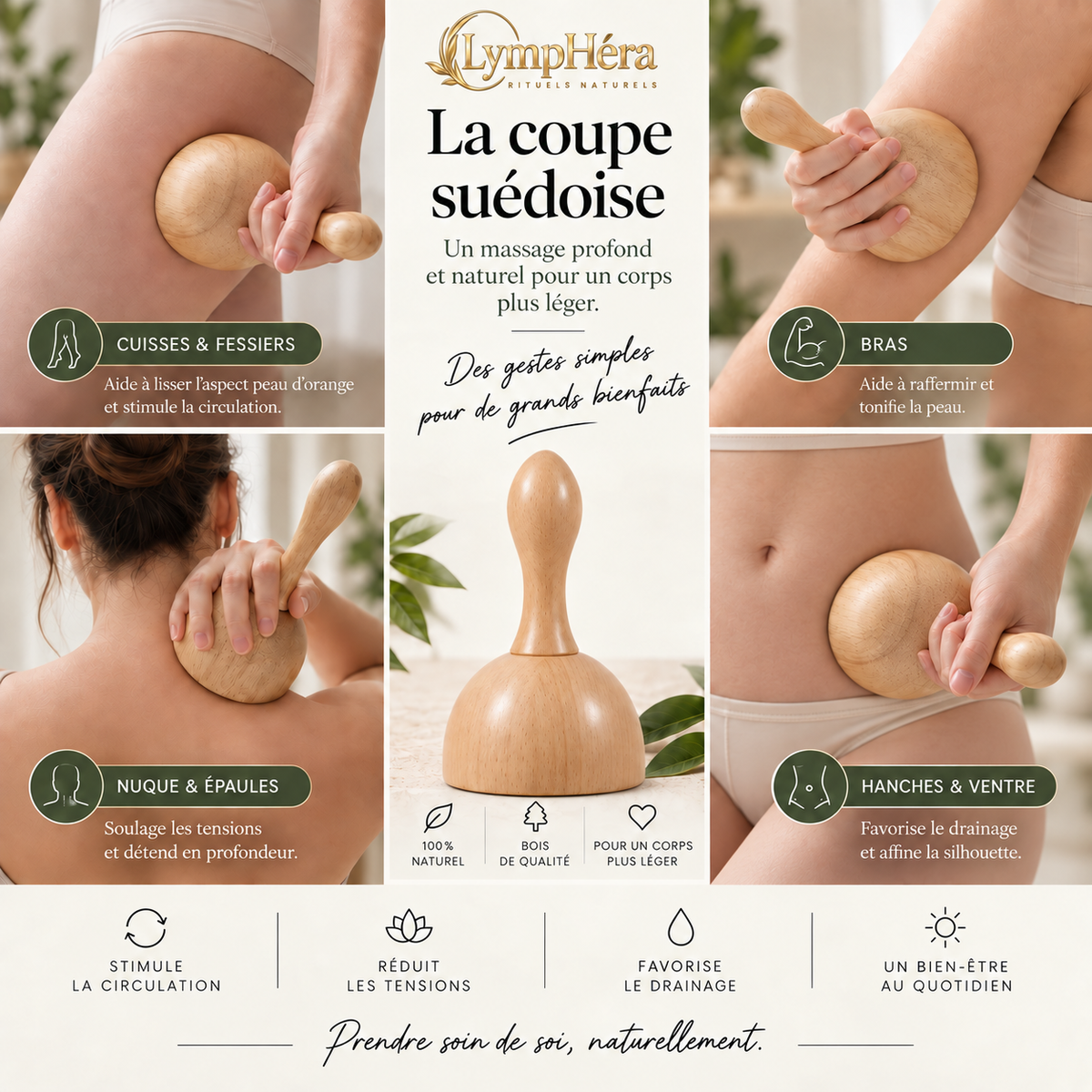 Utilisation douce de la coupe suédoise sur peau huilée