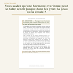 Illustration des hormones et des changements du corps pendant la ménopause
