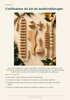 Illustration des accessoires du kit de madérothérapie présentés dans le guide