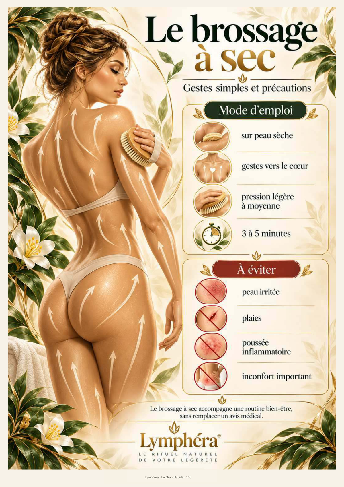 Illustration d’une routine de brossage à sec