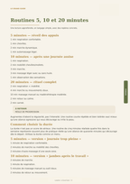 Exemples de routines de madérothérapie de 5, 10 ou 20 minutes