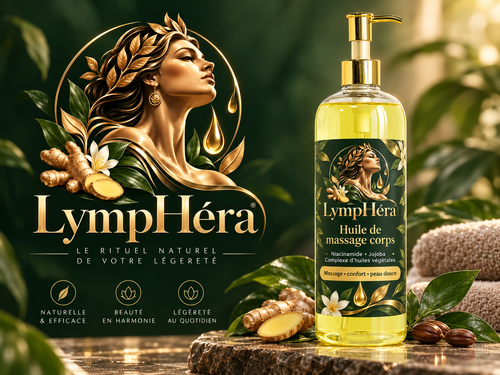 Huile de massage au jojoba LympHéra pour le corps