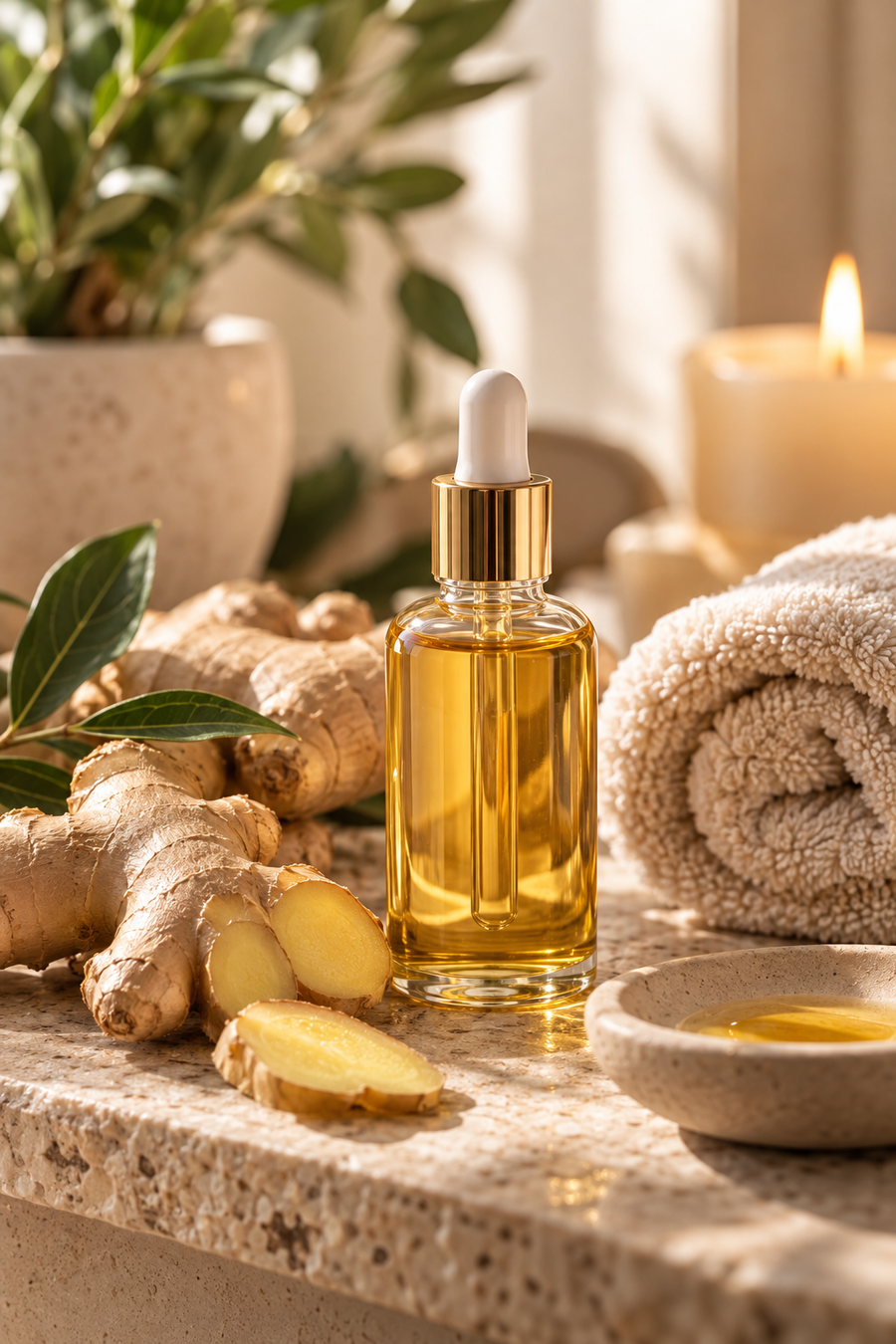 25 ans · huile jojoba et rouleau de massage